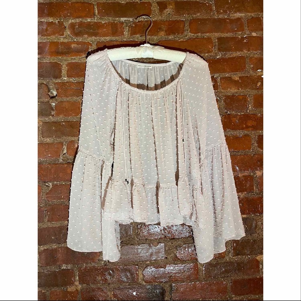 (S/M/L) Ulla Johnson ballet pink silk swing blouse